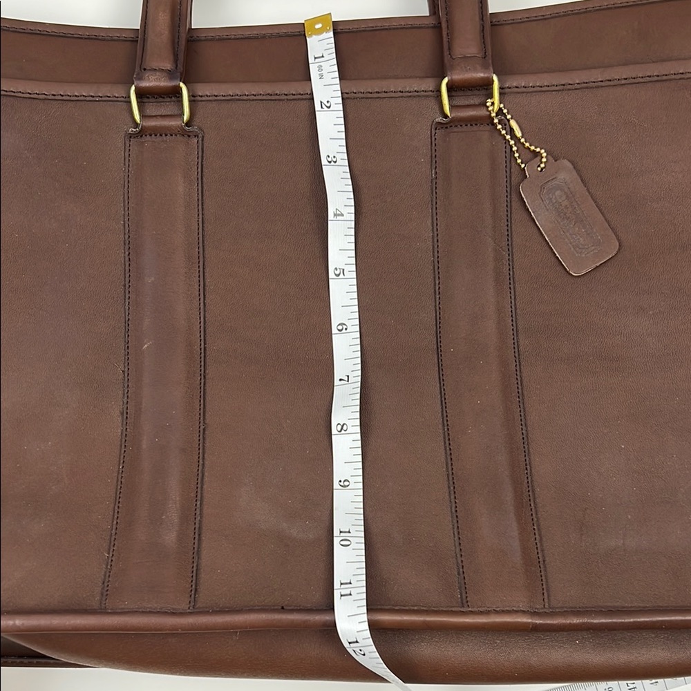 Vintage Coach USA Mahogany Leather Top Handle Office Work Briefcase Bag - Picture 16 of 16